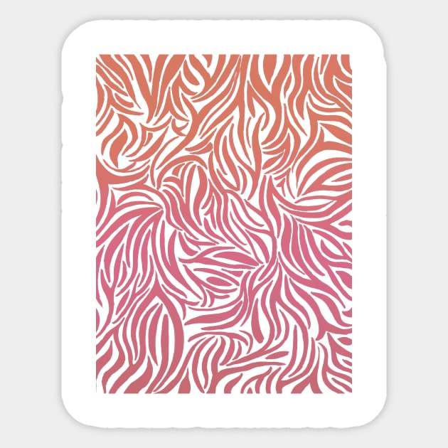 Sunset Zebra print Sticker by Home Cyn Home 